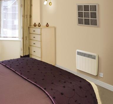 Bedroom electric panel heater